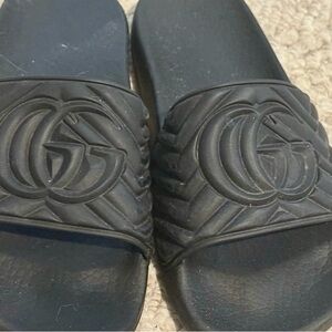 Gucci Black Quilted Women's Sandals